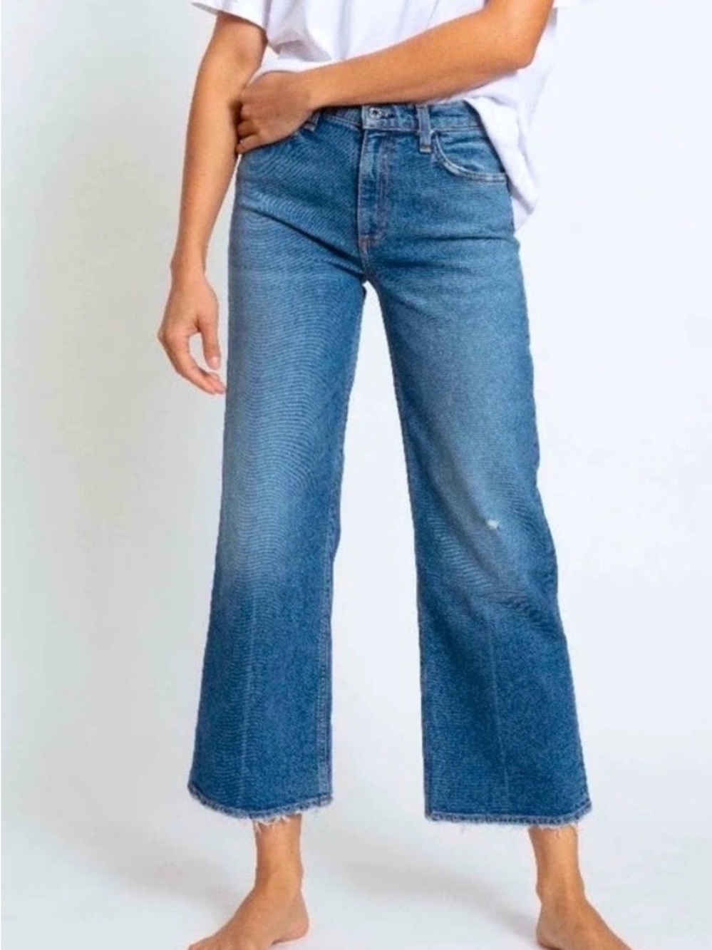 ASKK NY Crop Wide Leg Jeans Marina
